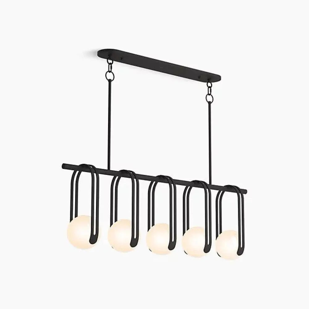 Kohler K-32380-CH05-BLL-D Kraga Linear Chandelier 45in in Matte Black