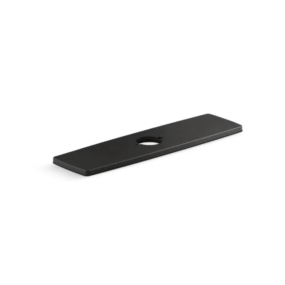 Kohler K-24462-BL Riff Three-Hole Kitchen Faucet Escutcheon in Matte Black