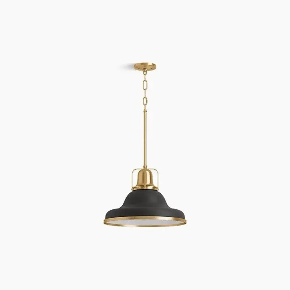 Kohler K-32290-PE03-BML Hauksbee Pendant 18in in Matte Black with Brushed Brass