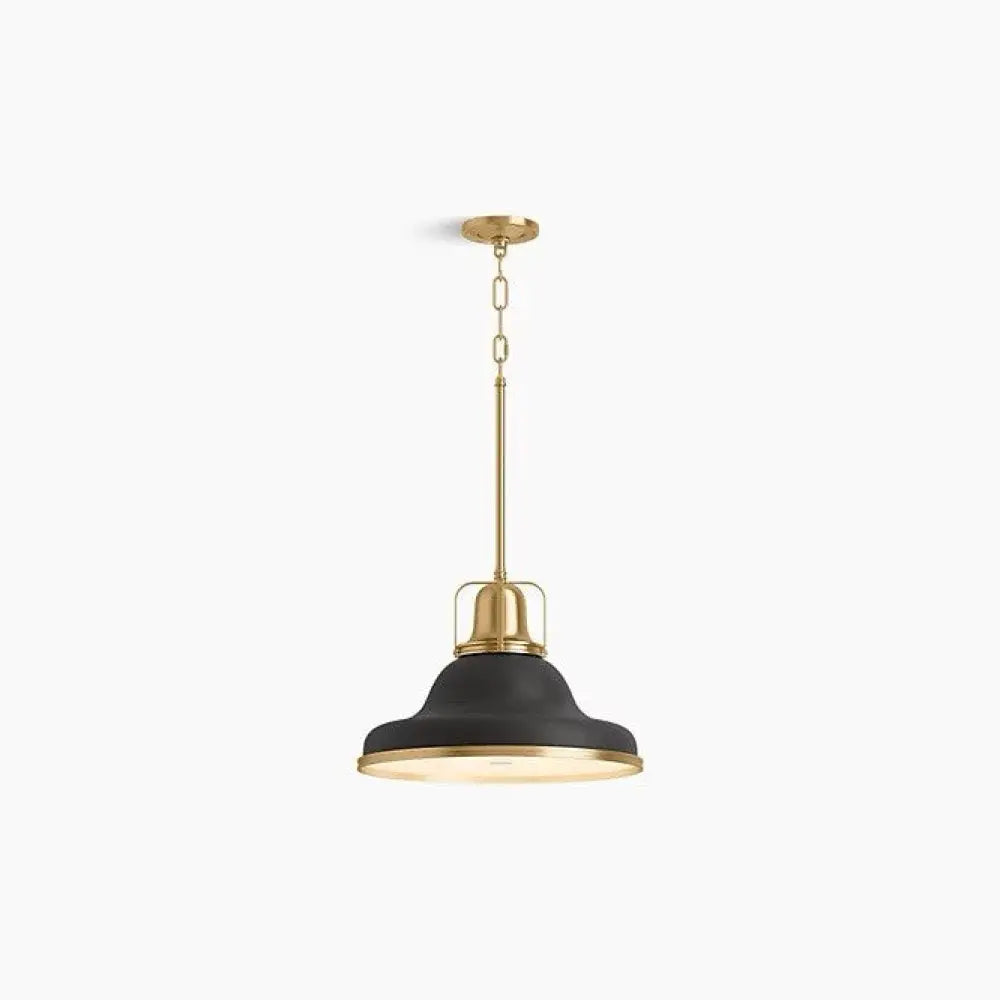 Kohler K-32290-PE03-BML Hauksbee Pendant 18in in Matte Black with Brushed Brass, view 2