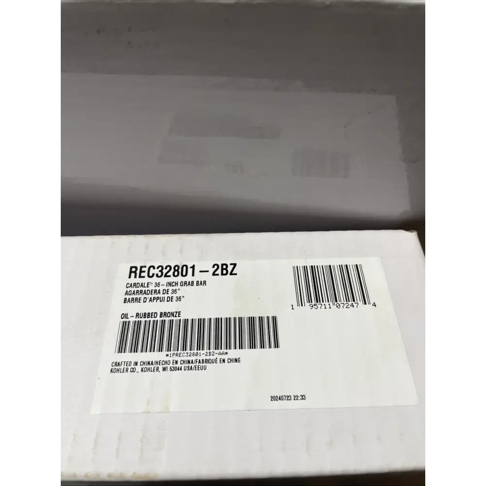 Kohler K-REC32801-2BZ Cardale Grab Bar 36in in Oil-Rubbed Bronze, view 5