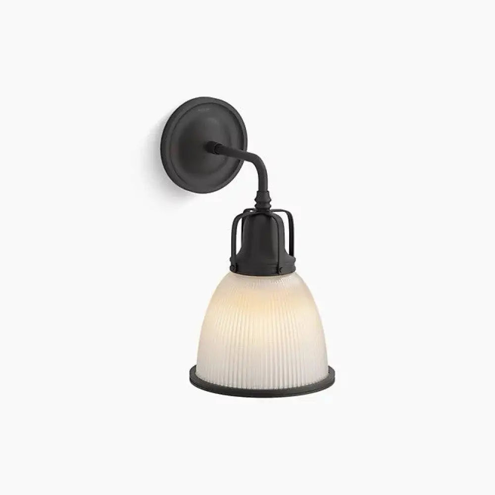 Kohler K-32281-SC01-BLL Hauksbee Bell Wall Sconce in Matte Black, view 2