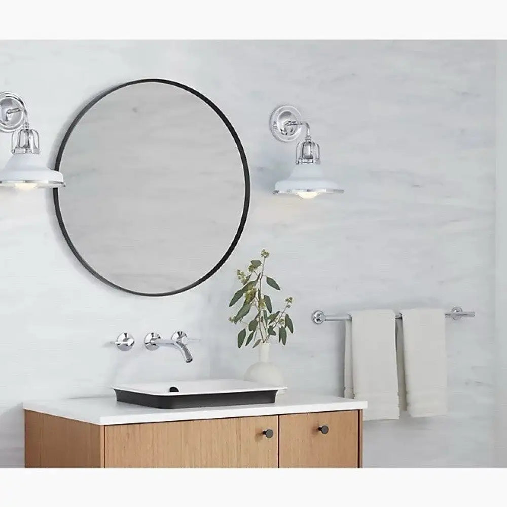 Kohler K-32285-SC01-WCL Hauksbee Double Bell Wall Sconce in Matte White, view 2