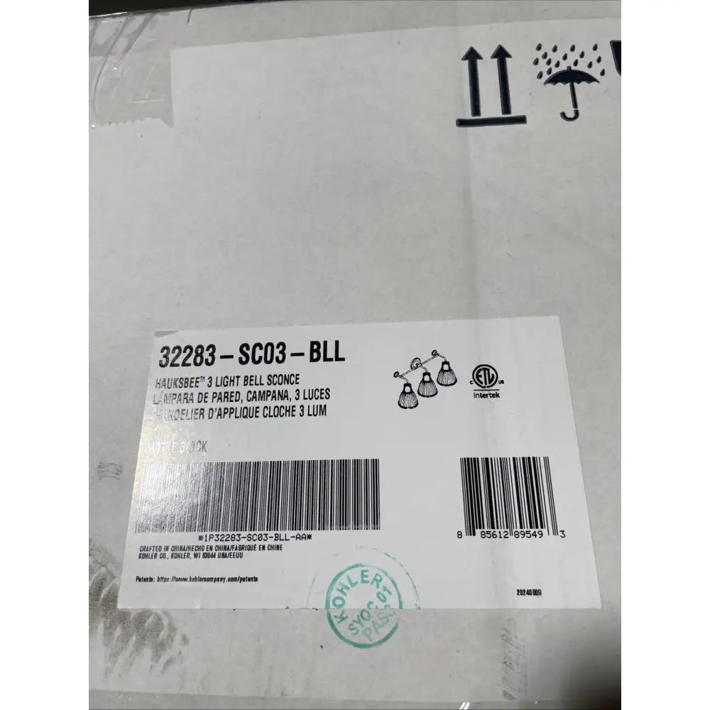 Kohler K-32283-SC03-BLL Hauksbee Bell Wall Sconce in Matte Black, view 5