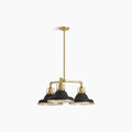 Kohler K-32293-CH03-BML Hauksbee Chandelier 30in in Matte Black with Brass Trim