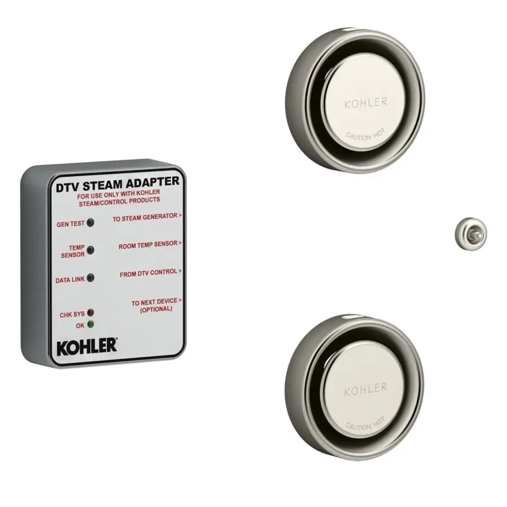 Kohler K-5549-K1-BN DTV+ Tandem Steam Adapter Kit in Vibrant Brushed Nickel