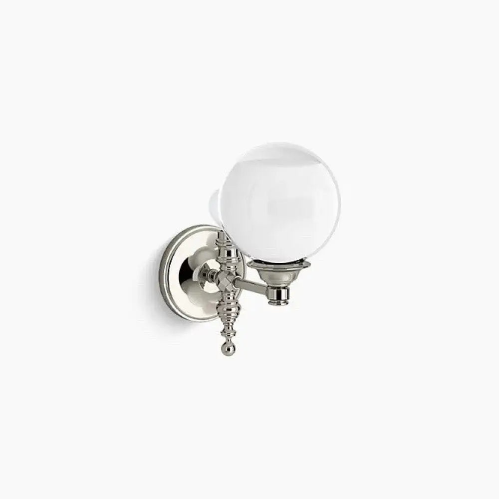Kohler K-22546-SC01-SNL Damask Water Globe Sconce 11in in Polished Nickel