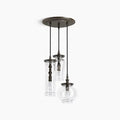 Kohler K-23341-PE03-BZL Damask Pendant 12in in Oil-Rubbed Bronze