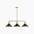 Kohler K-32292-CH03-BML Hauksbee Linear Chandelier 42in in Matte Black with Brushed Brass