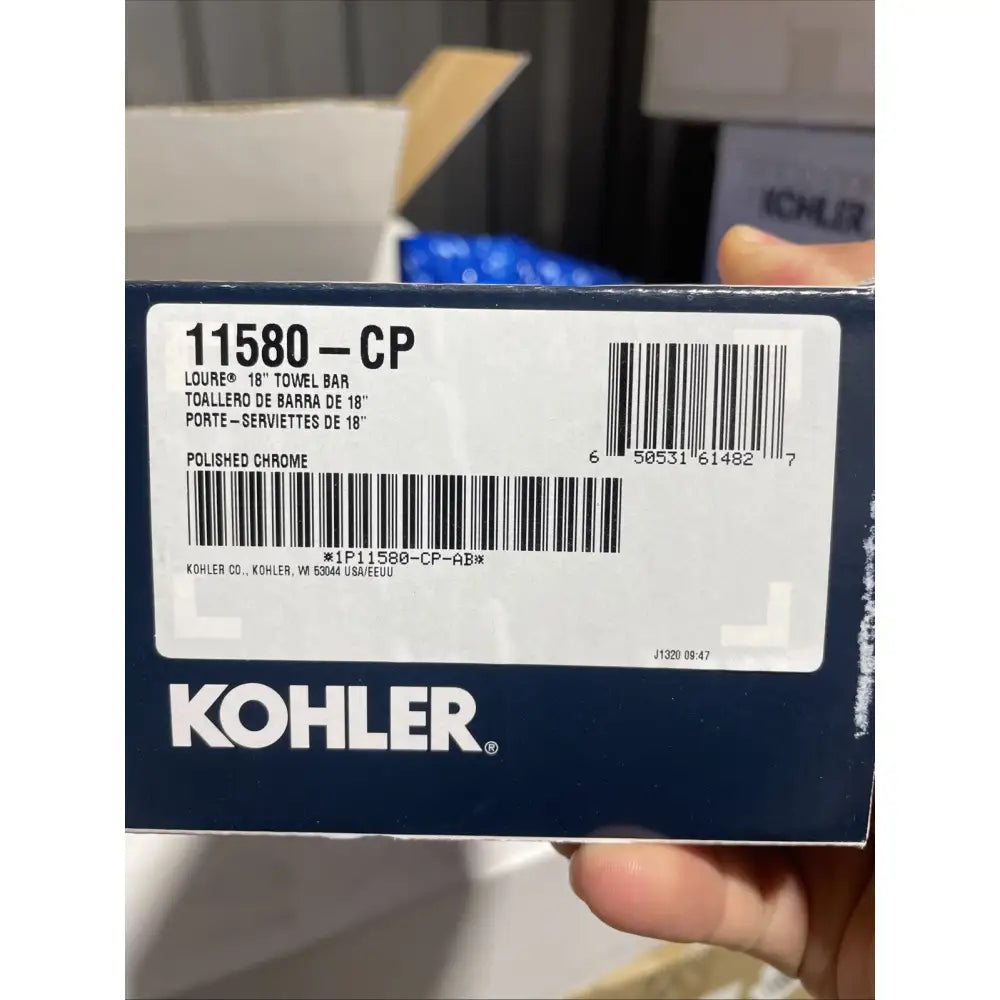 Kohler K-11580-CP Loure Towel Bar 18in in Polished Chrome, view 4