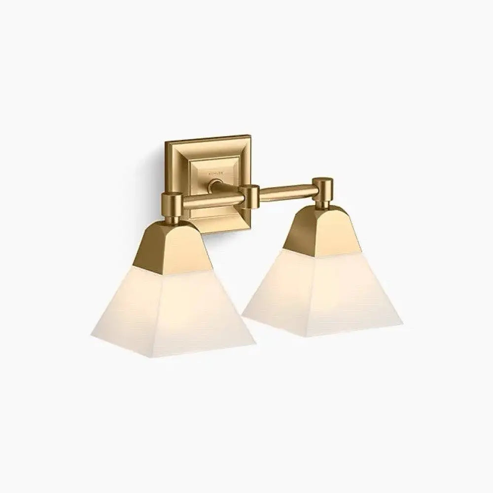 Kohler K-23687-BA02-BGL Memoirs Vanity Light 15in in Brushed Gold, view 2