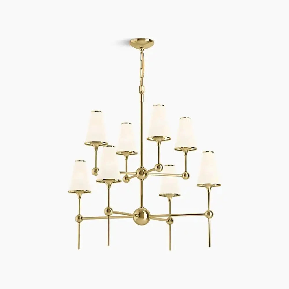 Kohler K-27863-CH08-2PL Parohn Chandelier 36in in Polished Brass, view 2