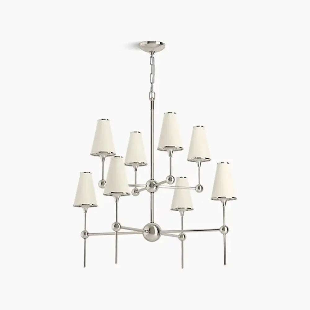 Kohler K-27863-CH08-SNL Parohn Chandelier 36in in Polished Nickel