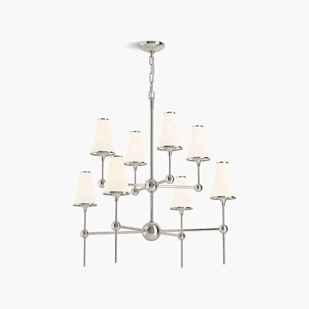 Kohler K-27863-CH08-SNL Parohn Chandelier 36in in Polished Nickel, view 2