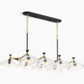 Kohler K-31774-CH08-BML Tone Linear Chandelier in Matte Black with Brushed Brass