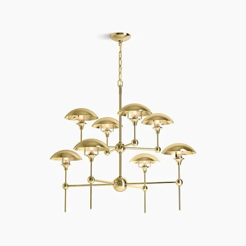 Kohler K-27951-CH08-2PL Vorleigh Chandelier in Polished Brass, view 2